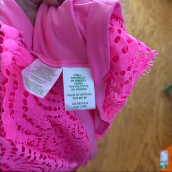 NWT Lilly Pulitzer Faye V-Neck Lace Ruffle Dress Size XL - Picture 11 of 12